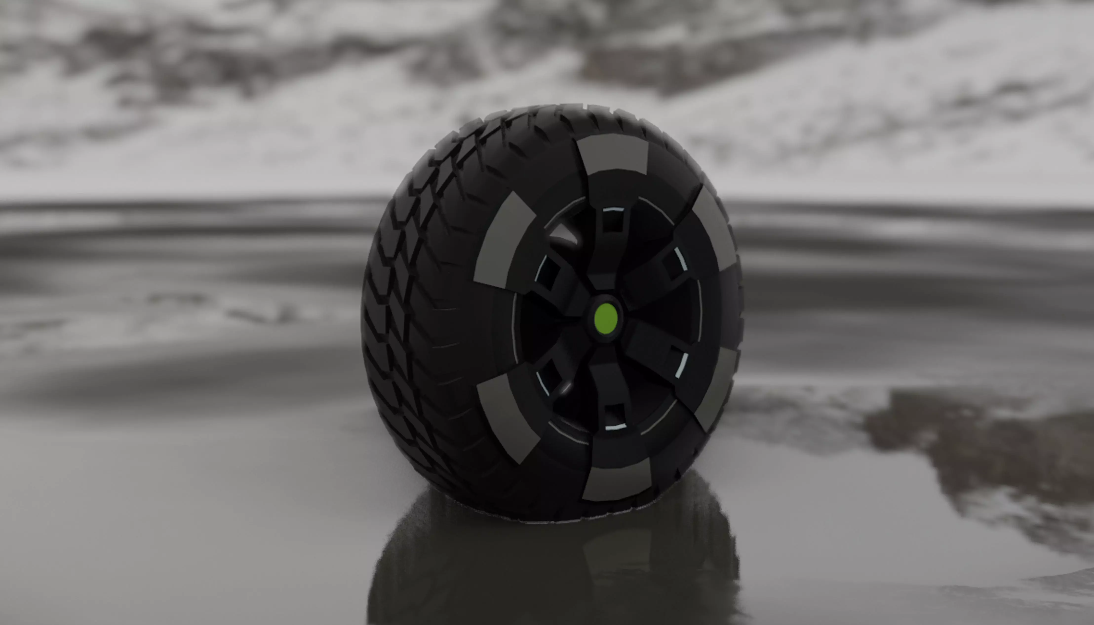 Wheel Z model tire 3D model_0
