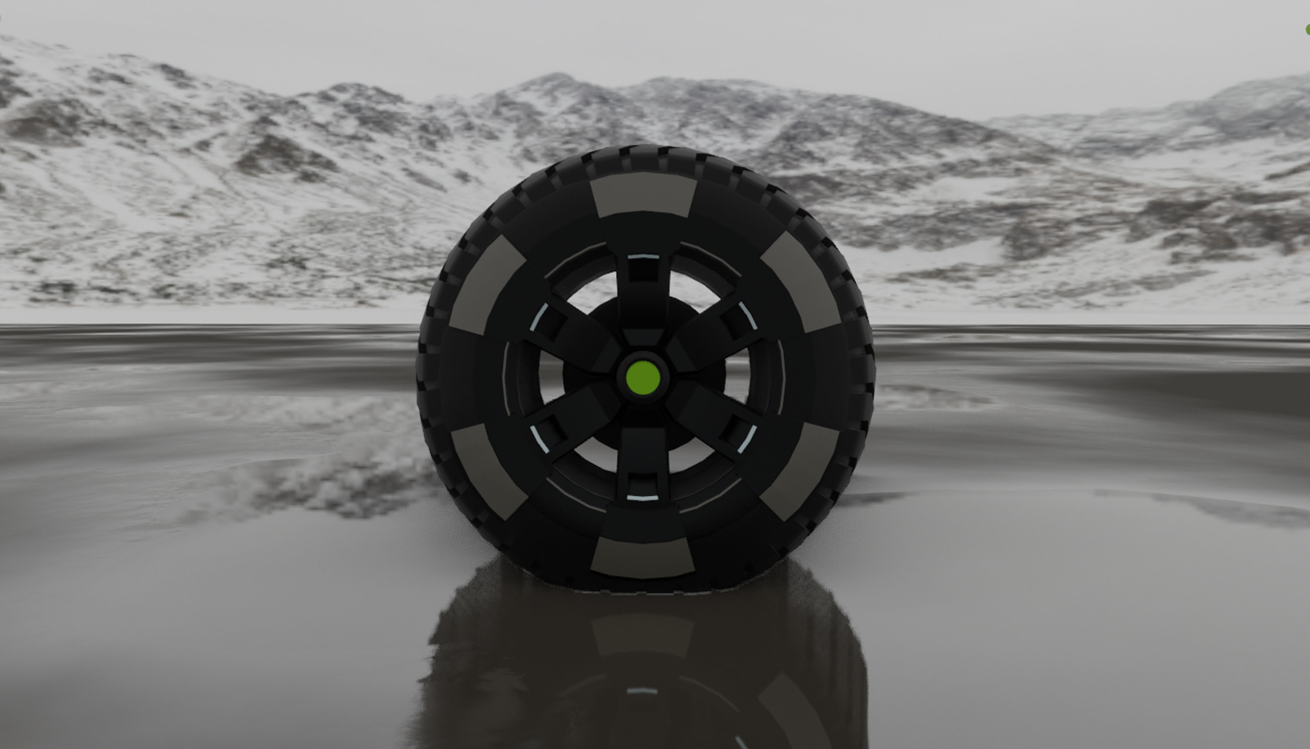 Wheel Z model tire 3D model_3