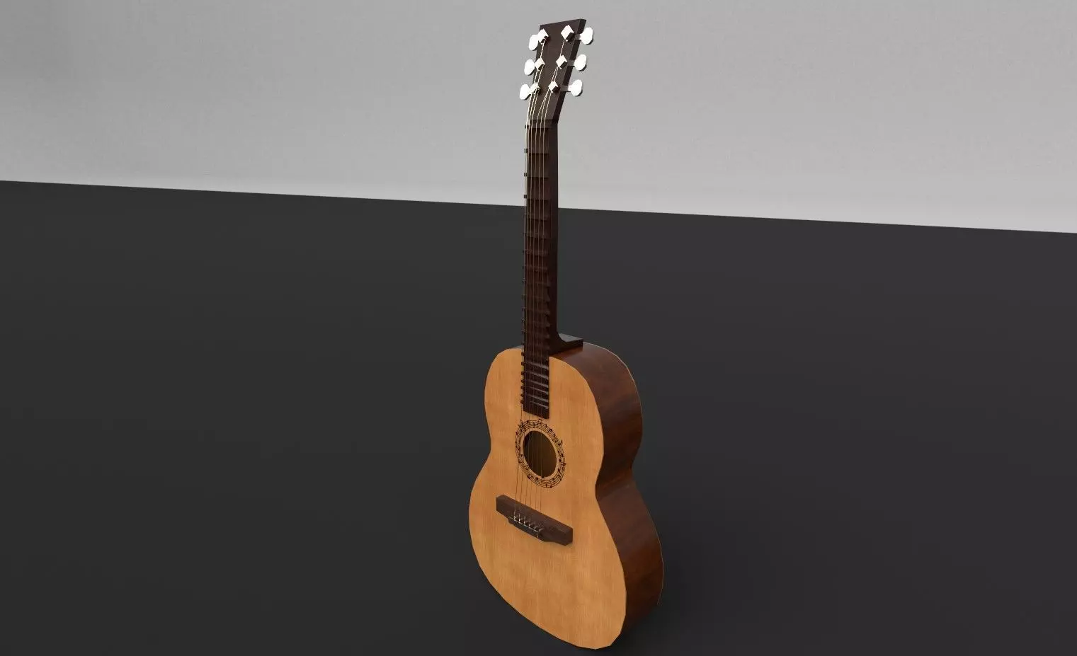 Guitar acoustic Free low-poly 3D model