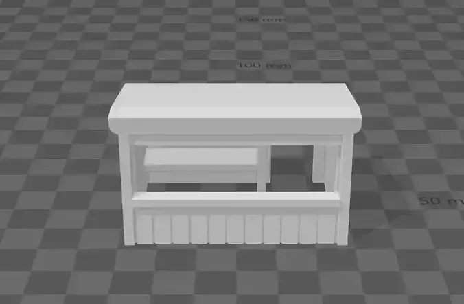H0 Scale Camping Store shop 1-87 3D print model