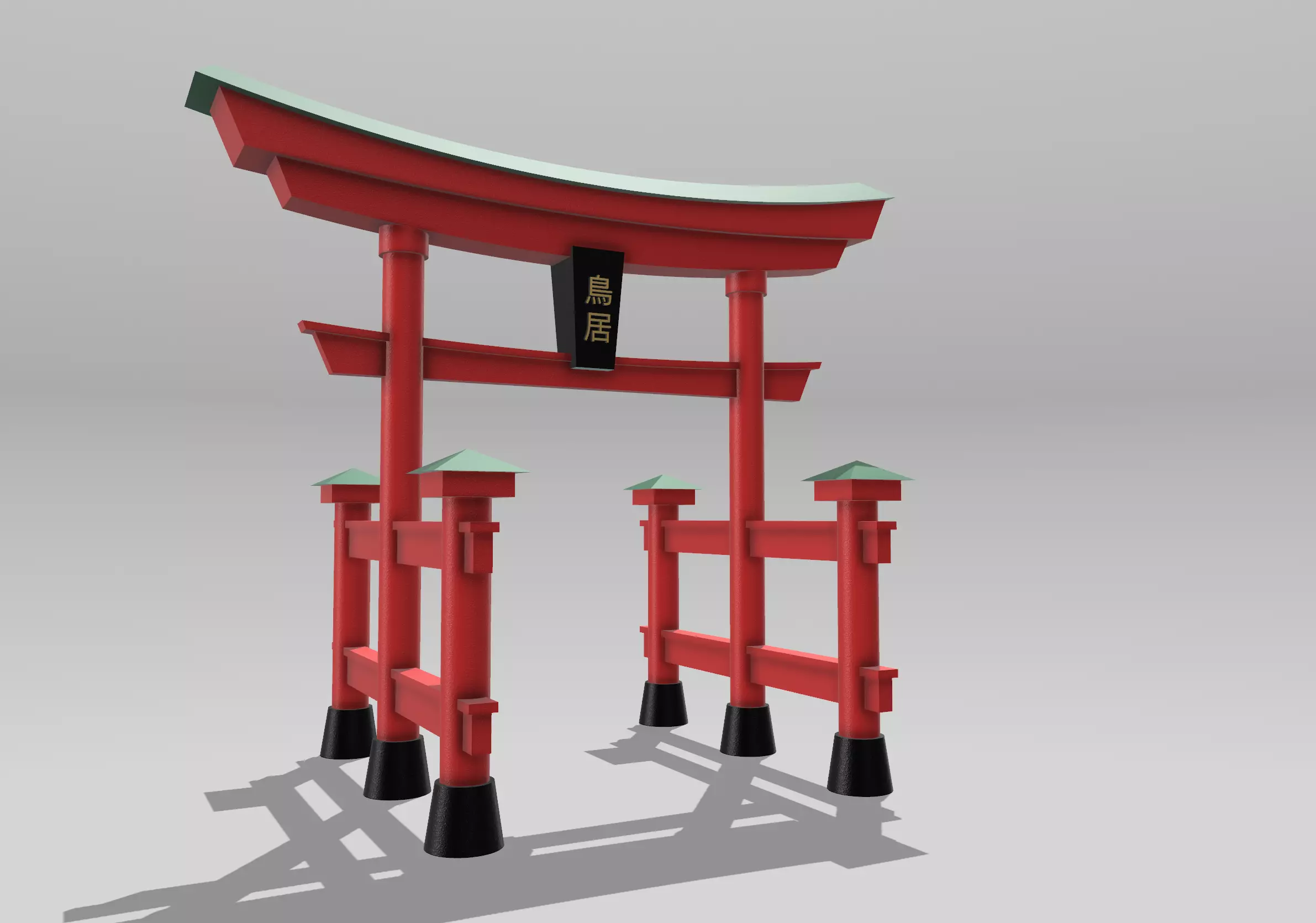 Torii gate 3D print model_0