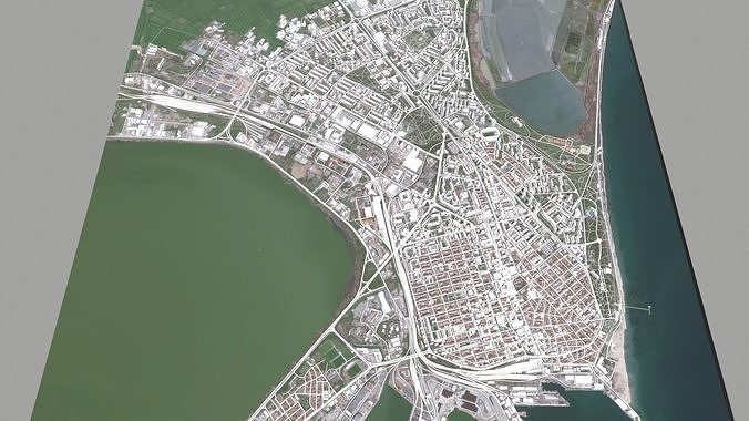 Cityscape Burgas Bulgaria 3D model 5