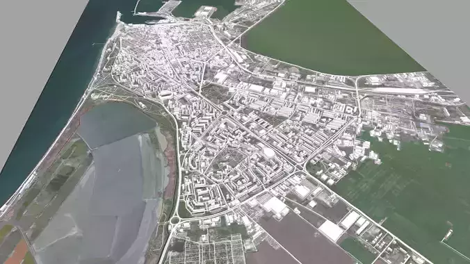 Cityscape Burgas Bulgaria 3D model