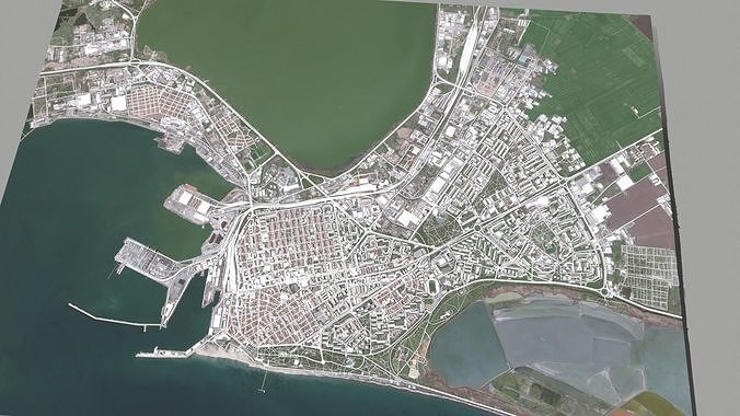 Cityscape Burgas Bulgaria 3D model 2
