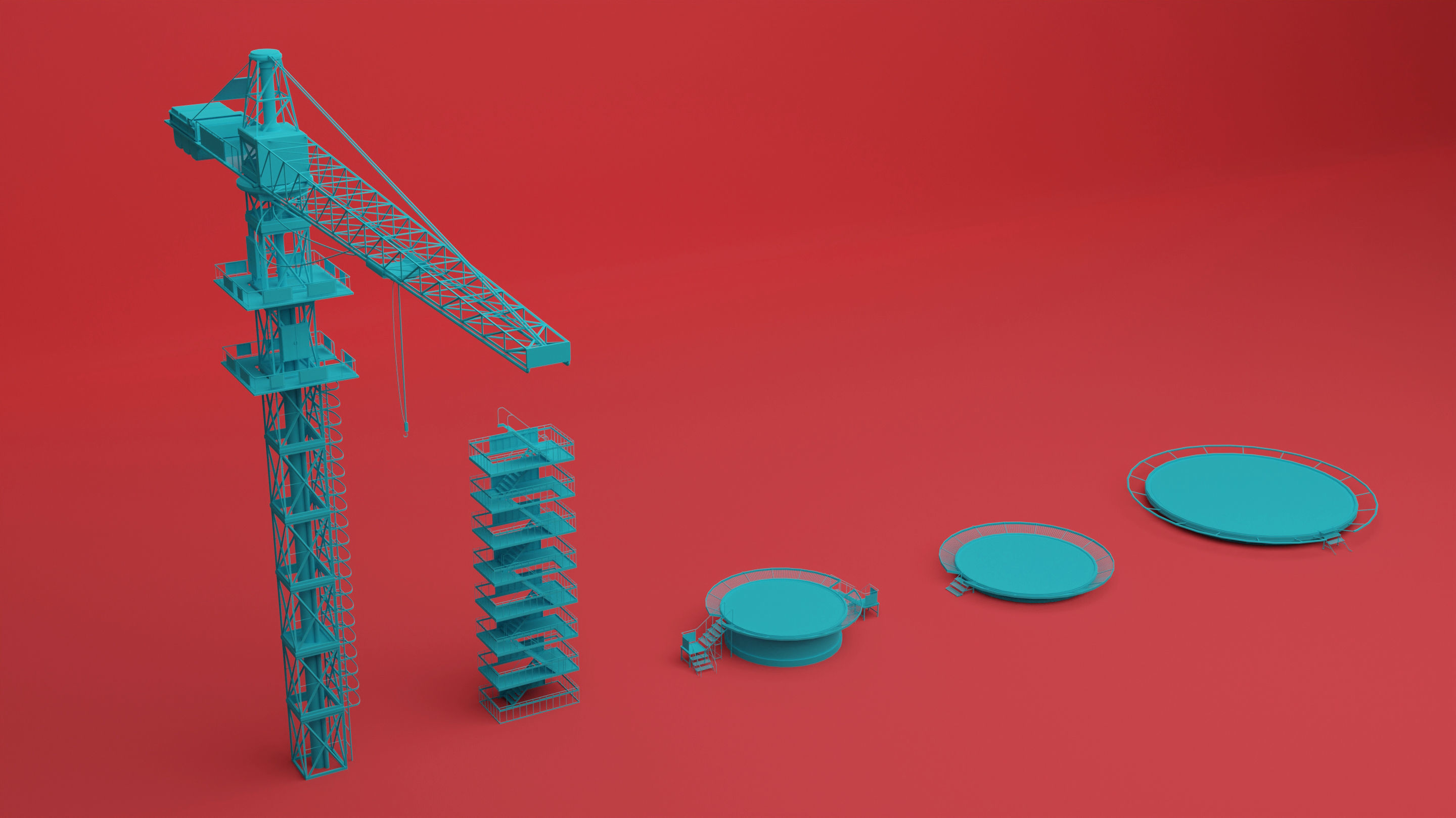 SCI-FI Rooftops 3D model_16