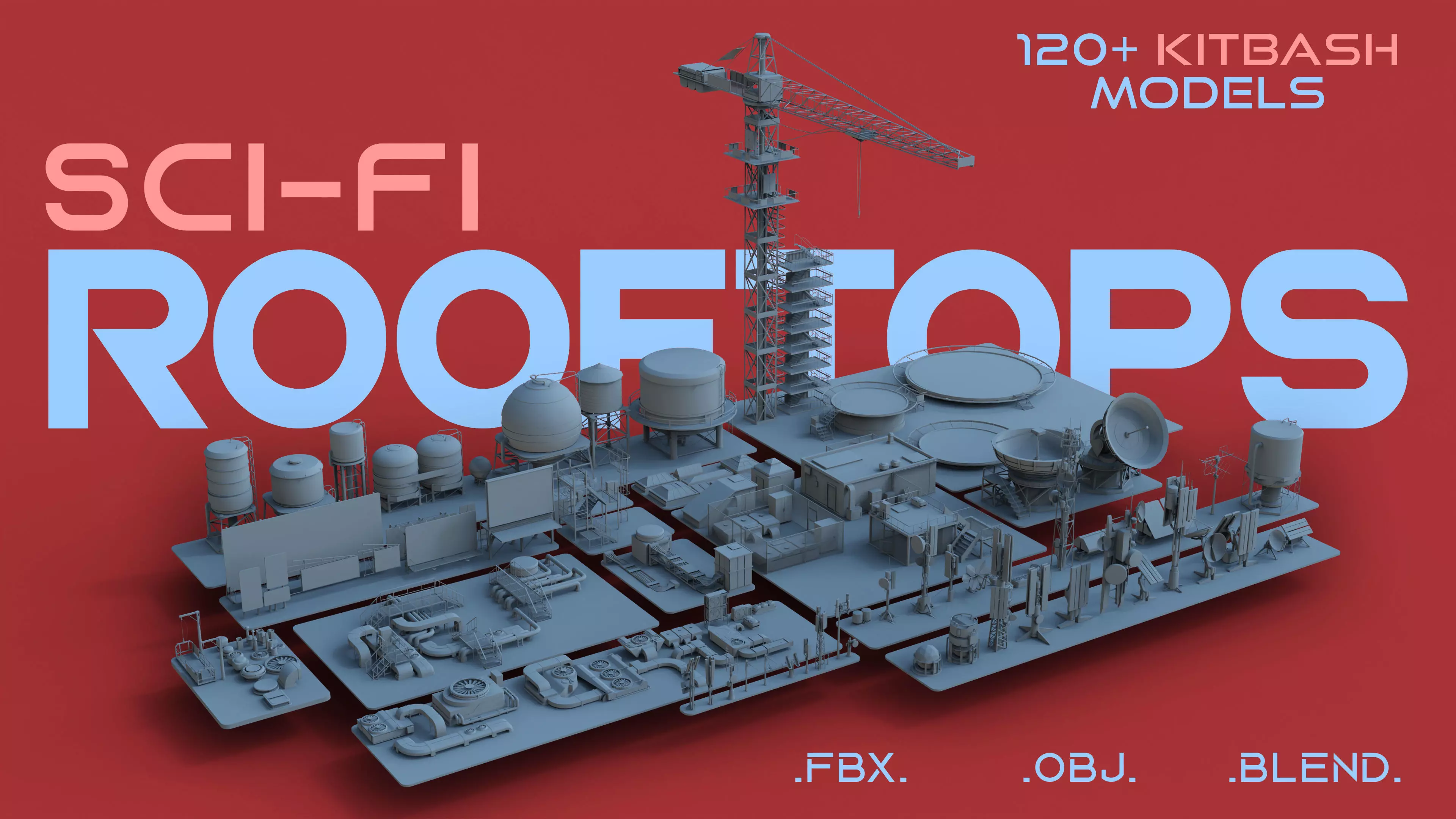 SCI-FI Rooftops 3D model_0