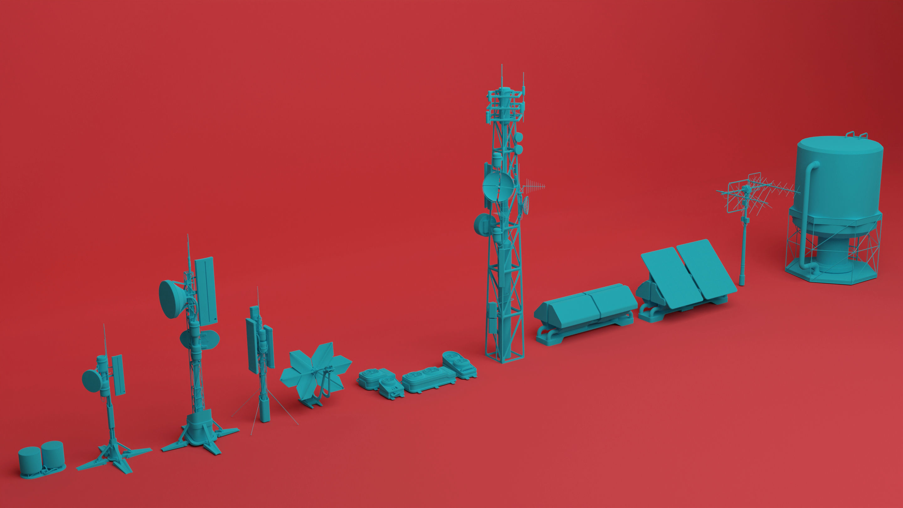 SCI-FI Rooftops 3D model_5