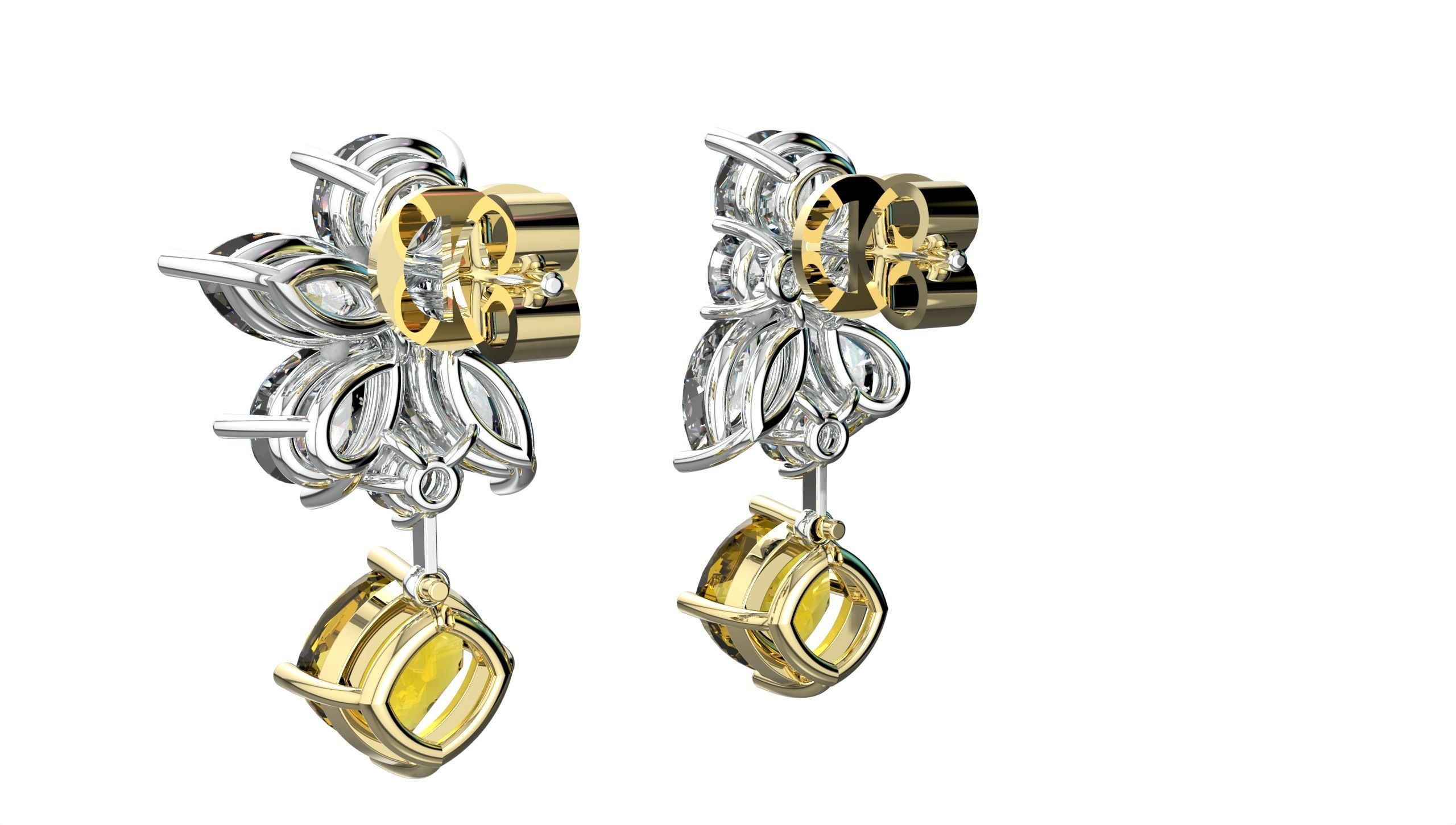 Beautiful Earring  3D print model_29