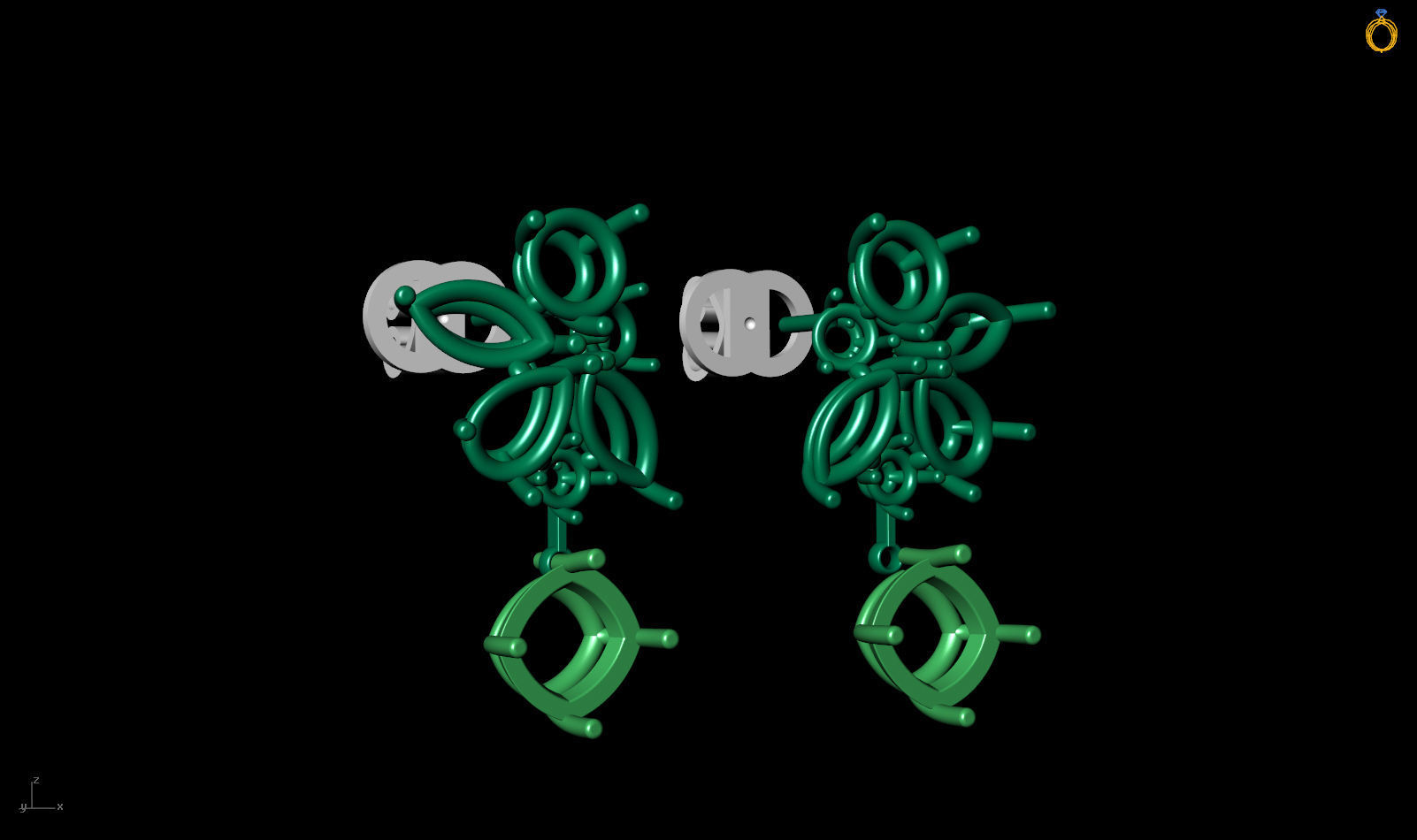 Beautiful Earring  3D print model_17