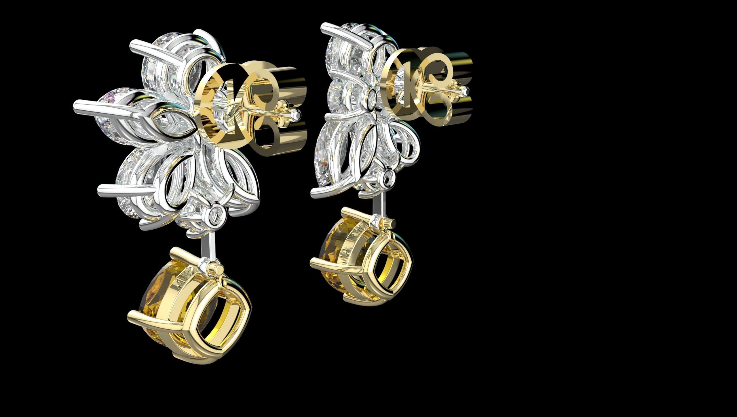 Beautiful Earring  3D print model_4