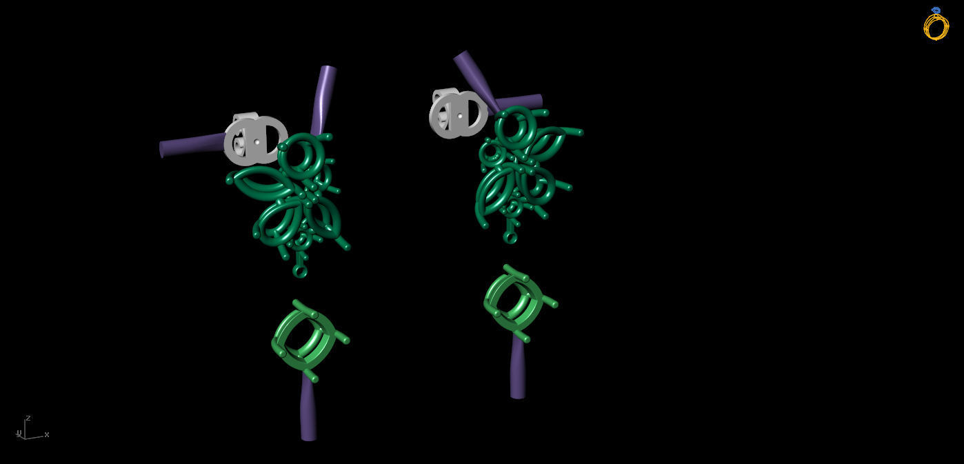 Beautiful Earring  3D print model_11