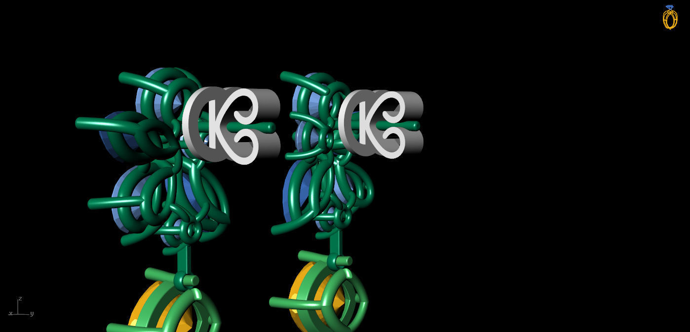 Beautiful Earring  3D print model_13