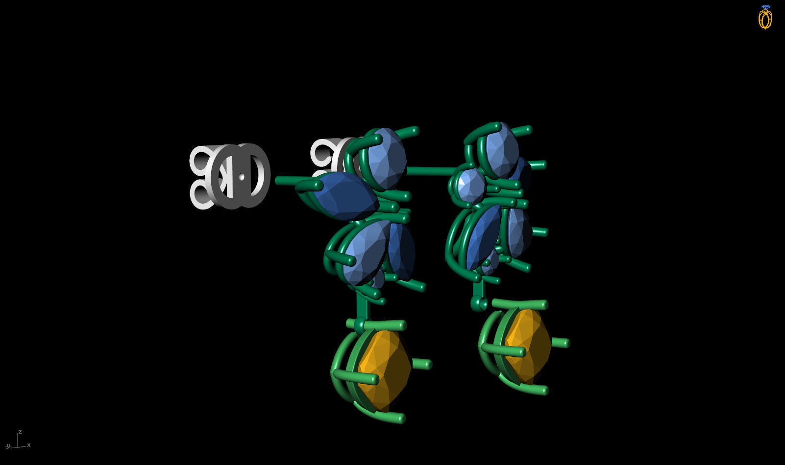 Beautiful Earring  3D print model_7