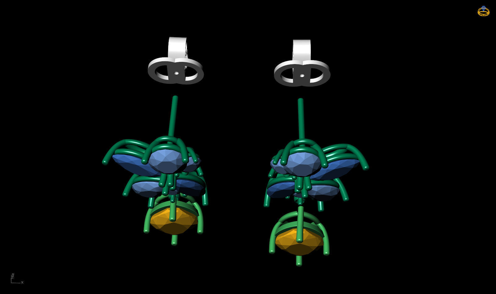 Beautiful Earring  3D print model_9