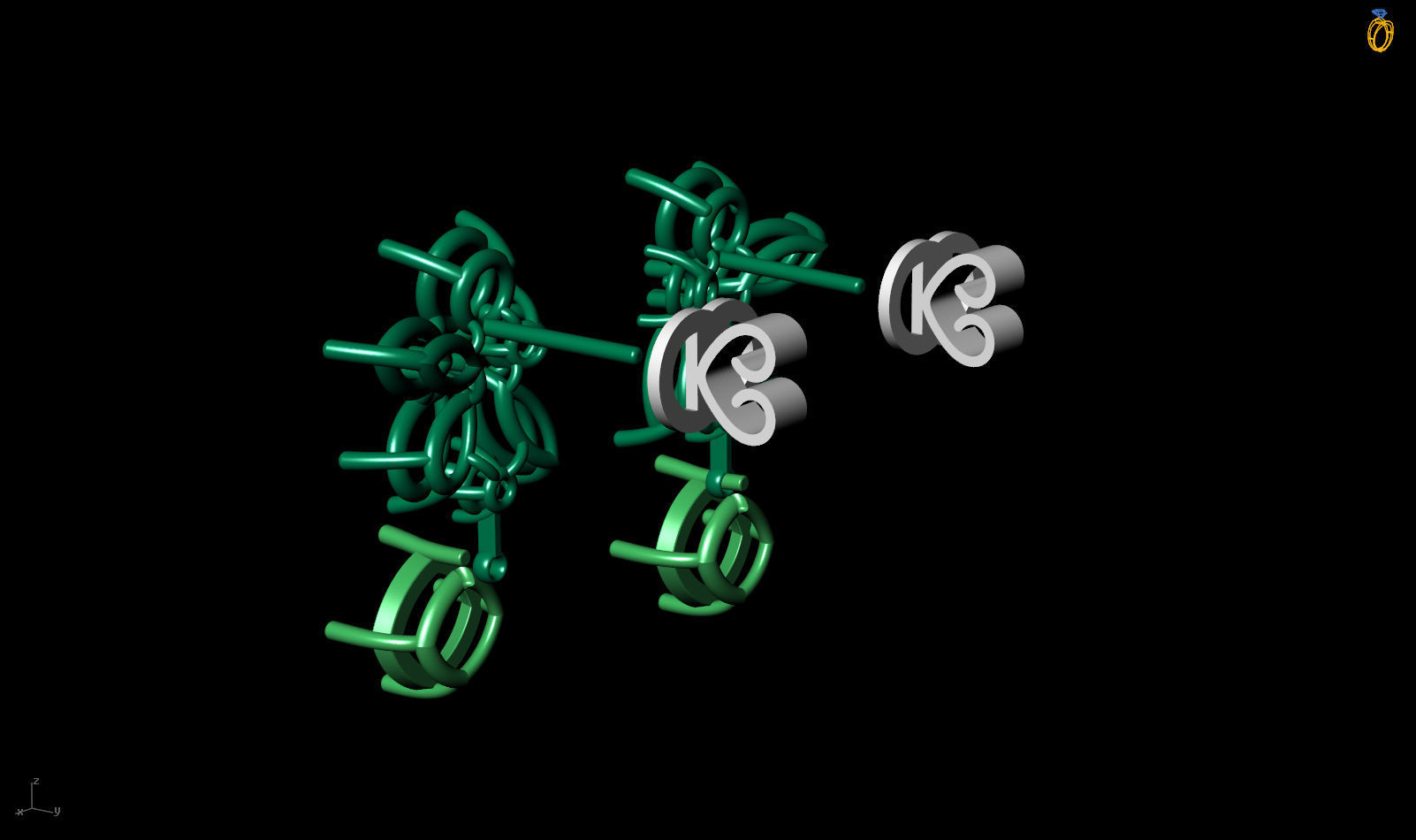 Beautiful Earring  3D print model_16