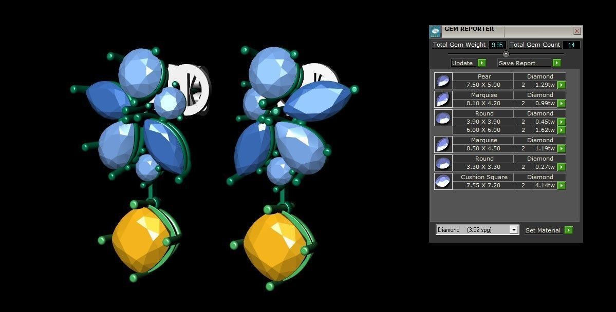 Beautiful Earring  3D print model_8