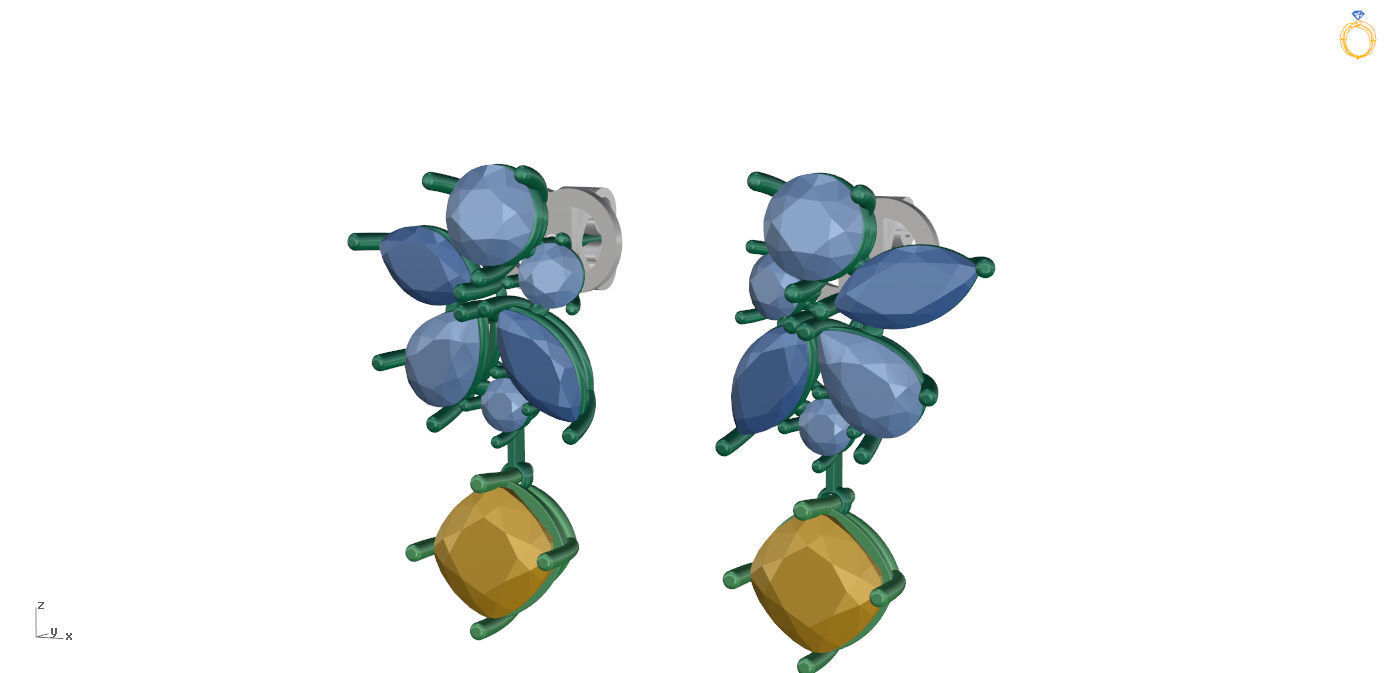 Beautiful Earring  3D print model_5