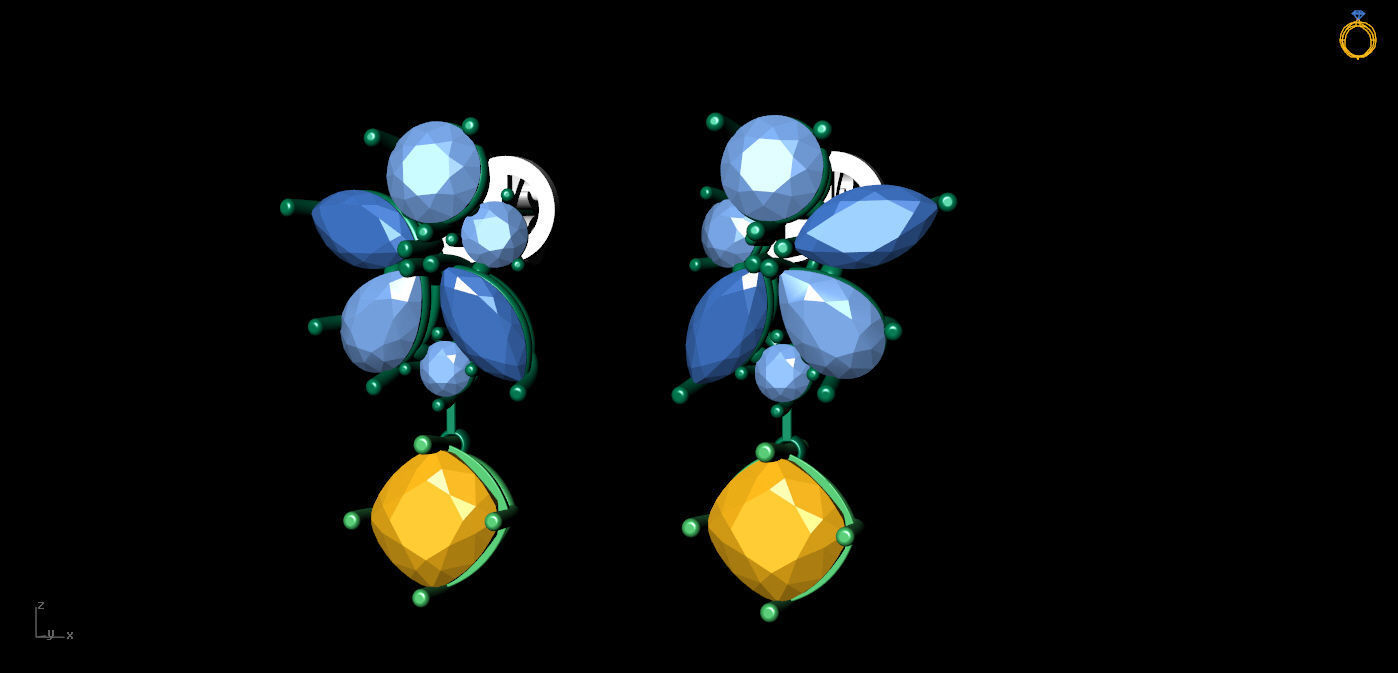 Beautiful Earring  3D print model_12