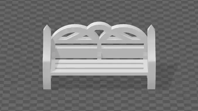 H0 scale Park Bench  v2 3D print model