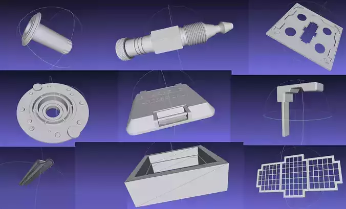 Alien Nostromo Self Destruct Pieces 3D print model