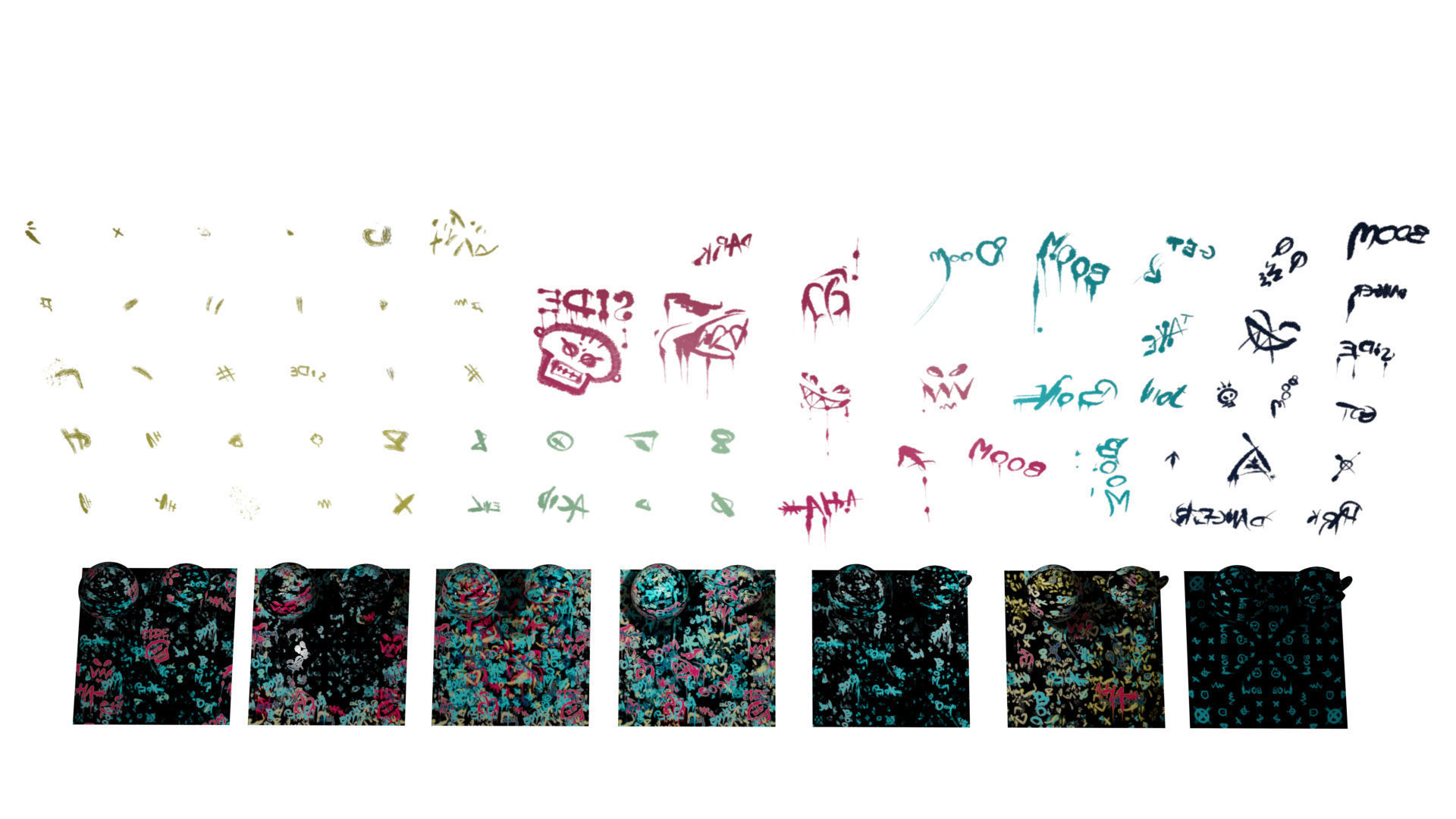 Decals Brushes Materials Pattern and Textures Graffiti Kit Texture_16