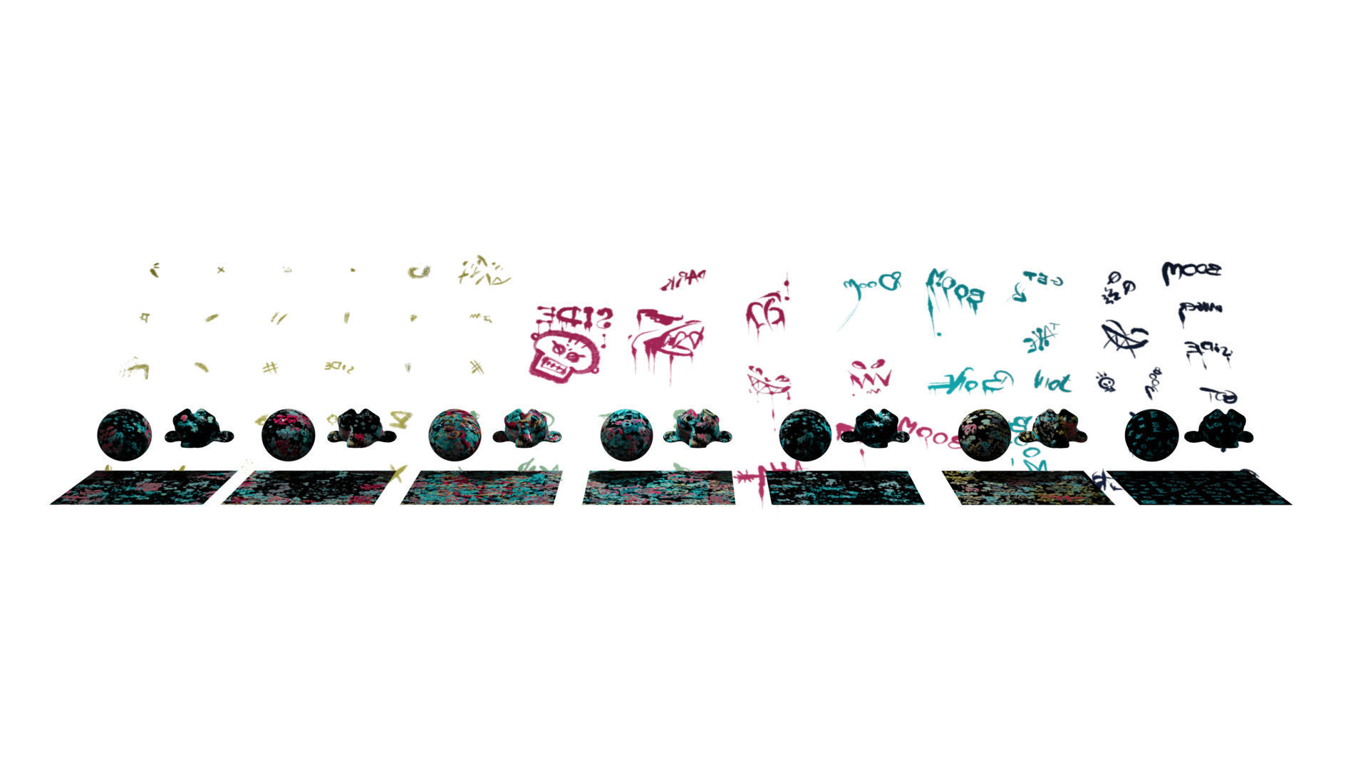 Decals Brushes Materials Pattern and Textures Graffiti Kit Texture_17