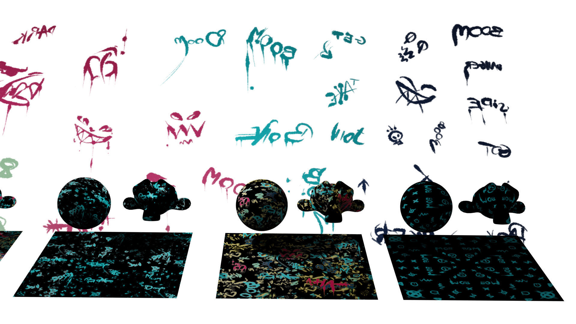 Decals Brushes Materials Pattern and Textures Graffiti Kit Texture_6