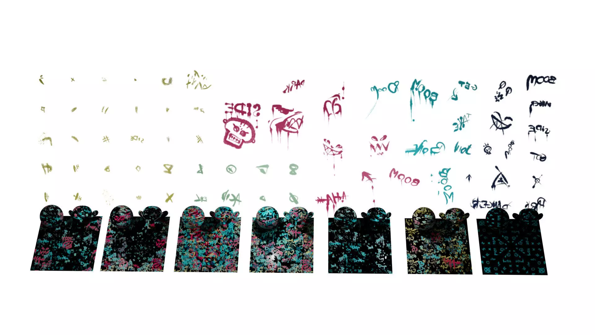 Decals Brushes Materials Pattern and Textures Graffiti Kit Texture_0