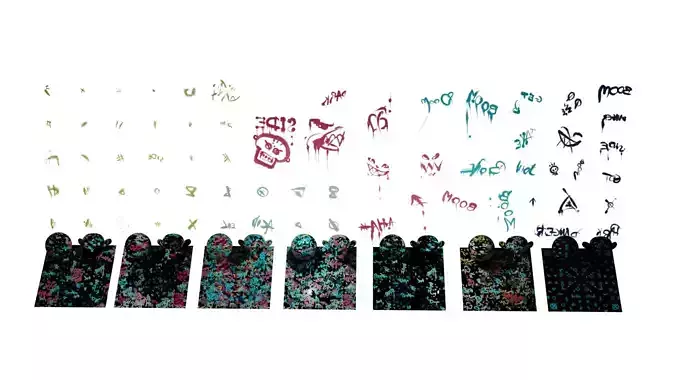 Decals Brushes Materials Pattern and Textures Graffiti Kit Texture