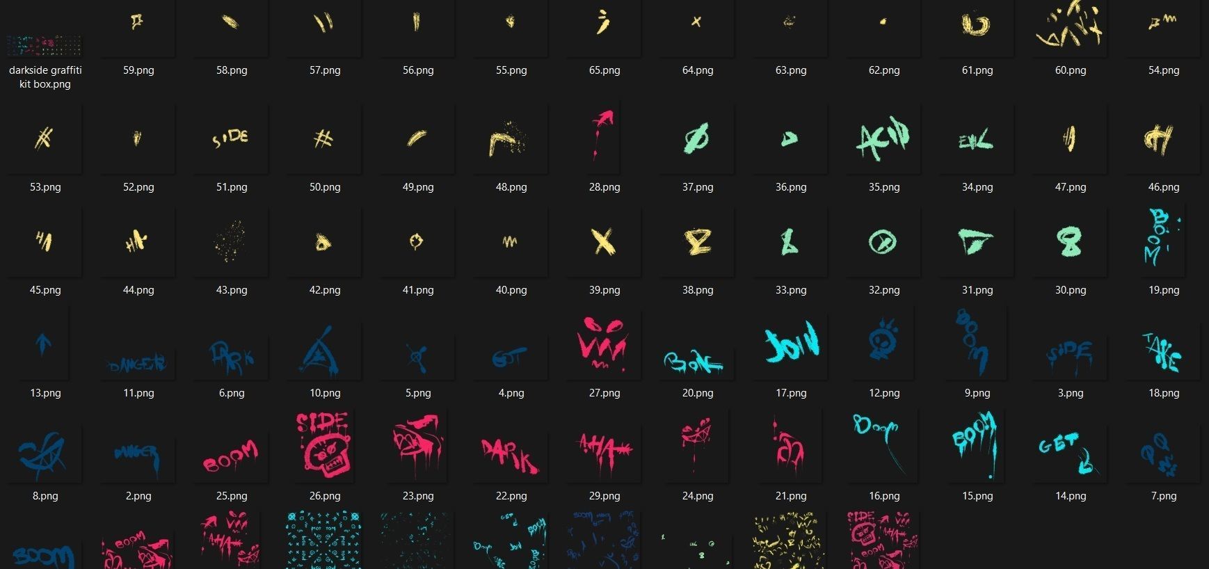 Decals Brushes Materials Pattern and Textures Graffiti Kit Texture_3