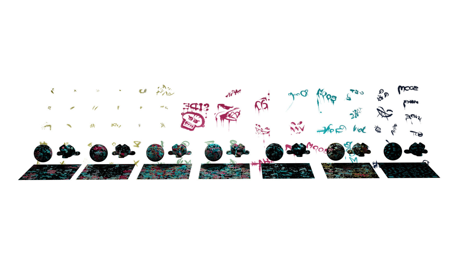 Decals Brushes Materials Pattern and Textures Graffiti Kit Texture_19