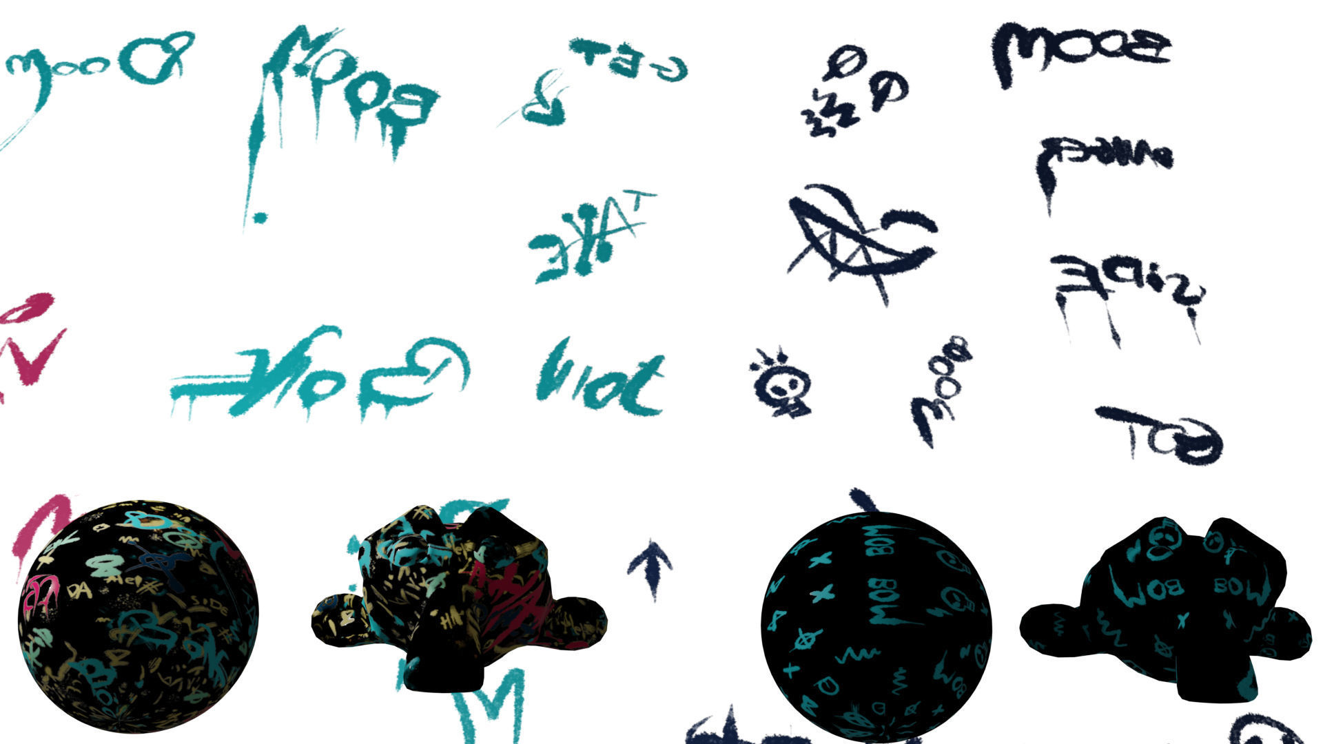 Decals Brushes Materials Pattern and Textures Graffiti Kit Texture_21