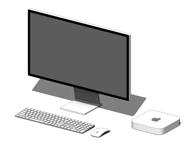 Apple Mac Mini Workstation - Revit Family