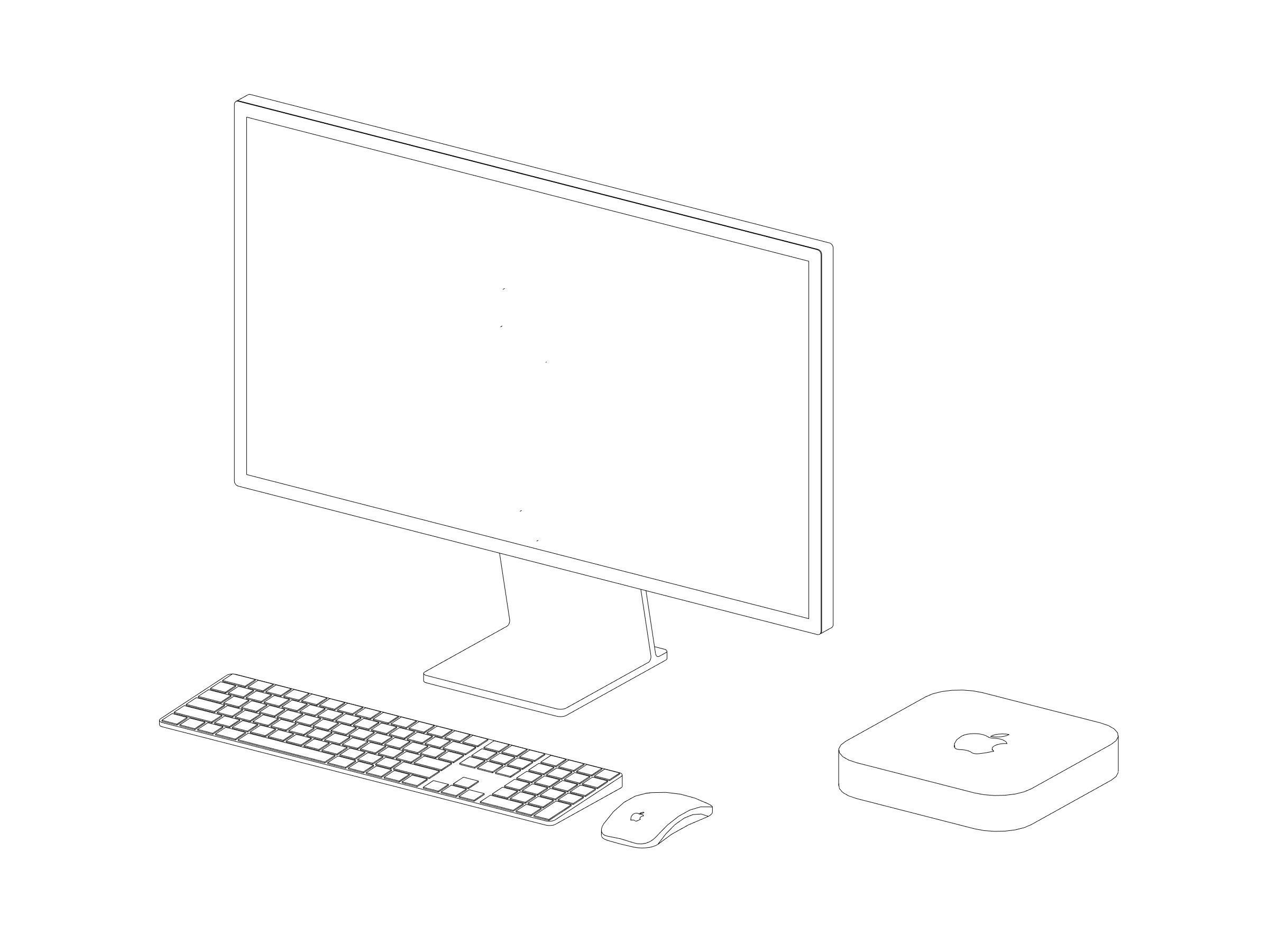 Apple Mac Mini Workstation - Revit Family 3D model_3
