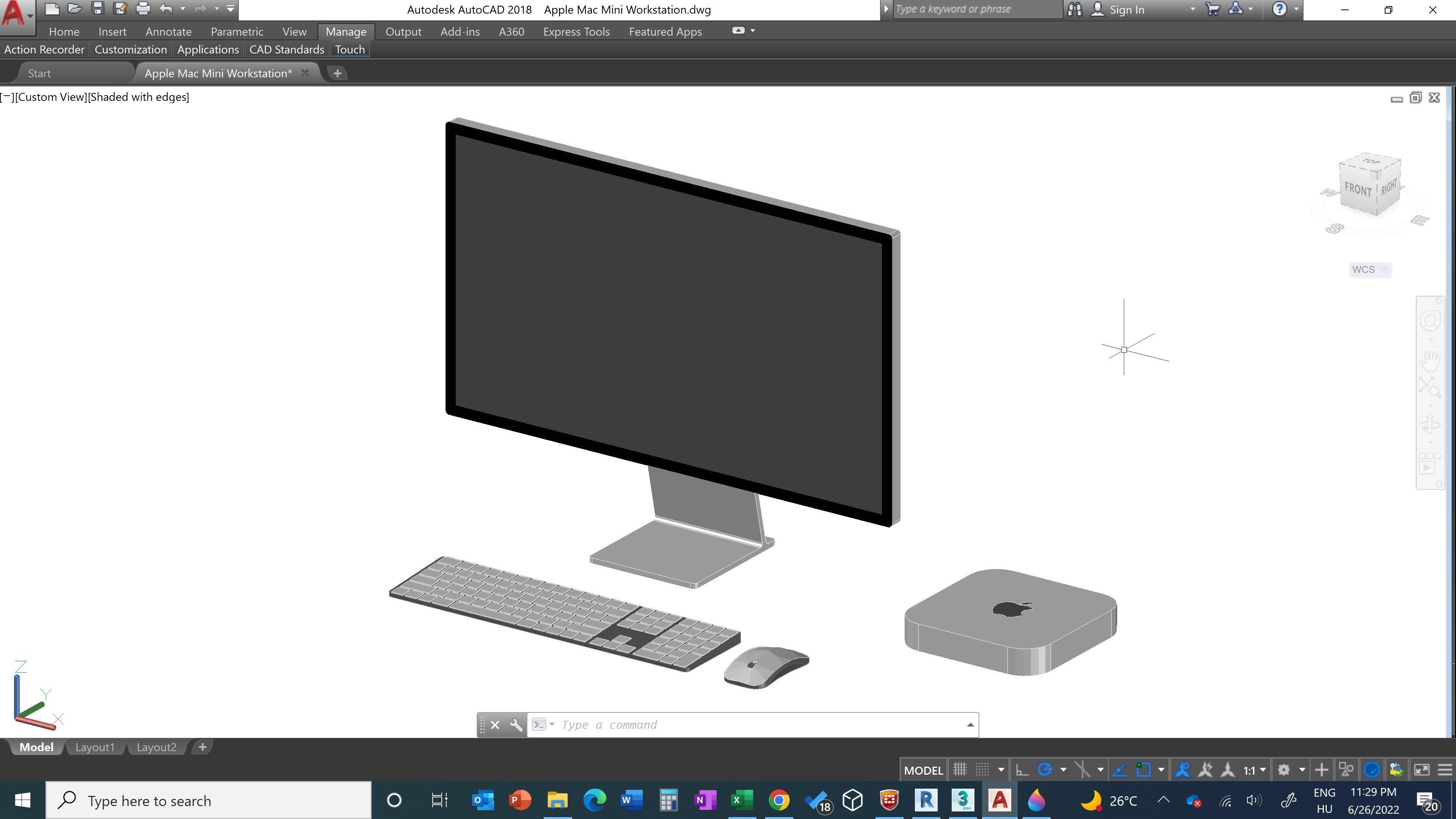 Apple Mac Mini Workstation - Revit Family 3D model_5
