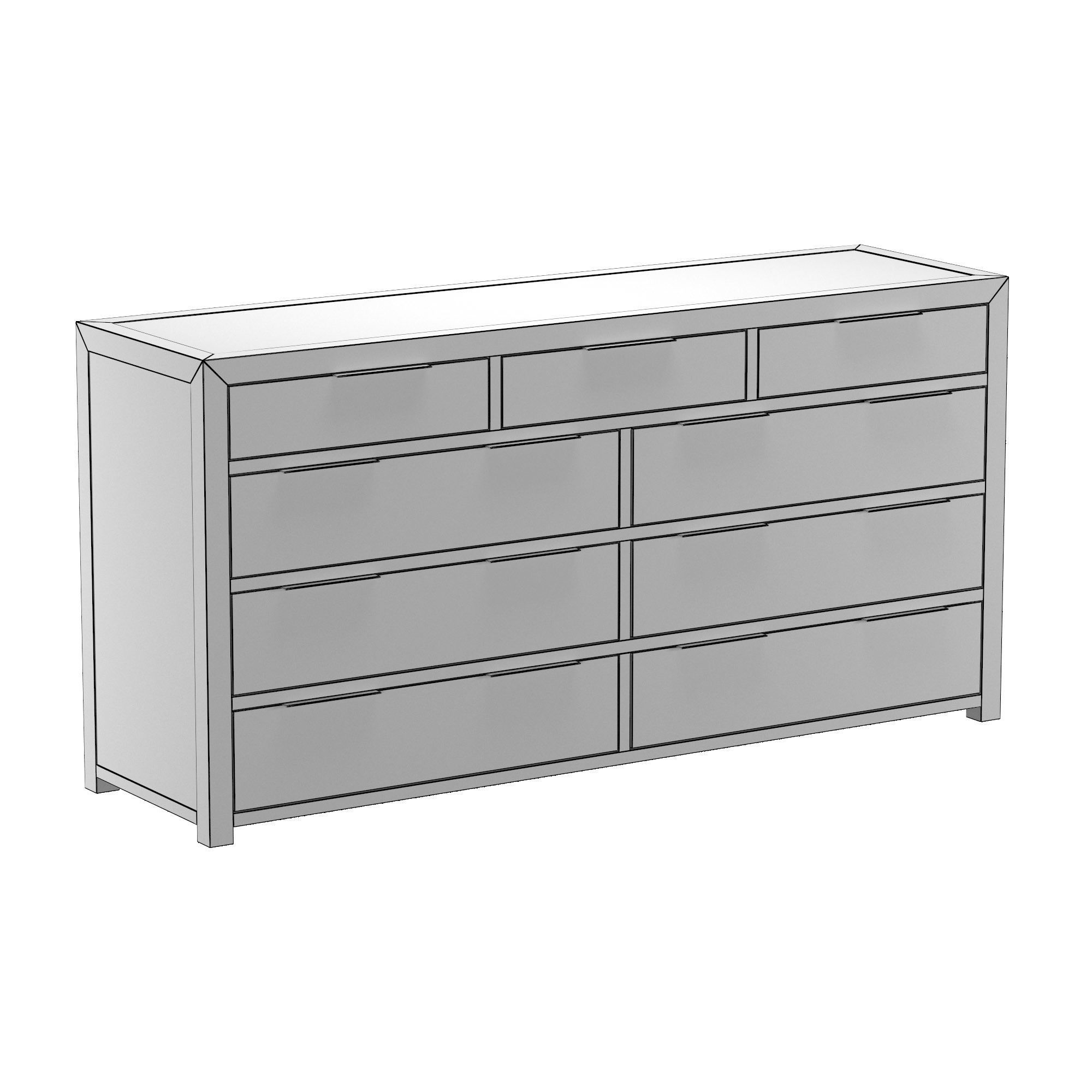 LAGUNA EXTRA-WIDE DRESSER 3D model_7