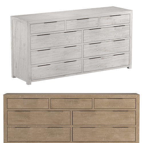 LAGUNA EXTRA-WIDE DRESSER 3D model
