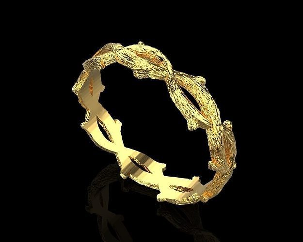 Texture of wooden ring  442 3D print model