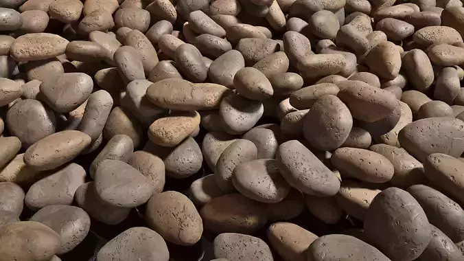 River Stone Pebbles Low-poly 3D model
