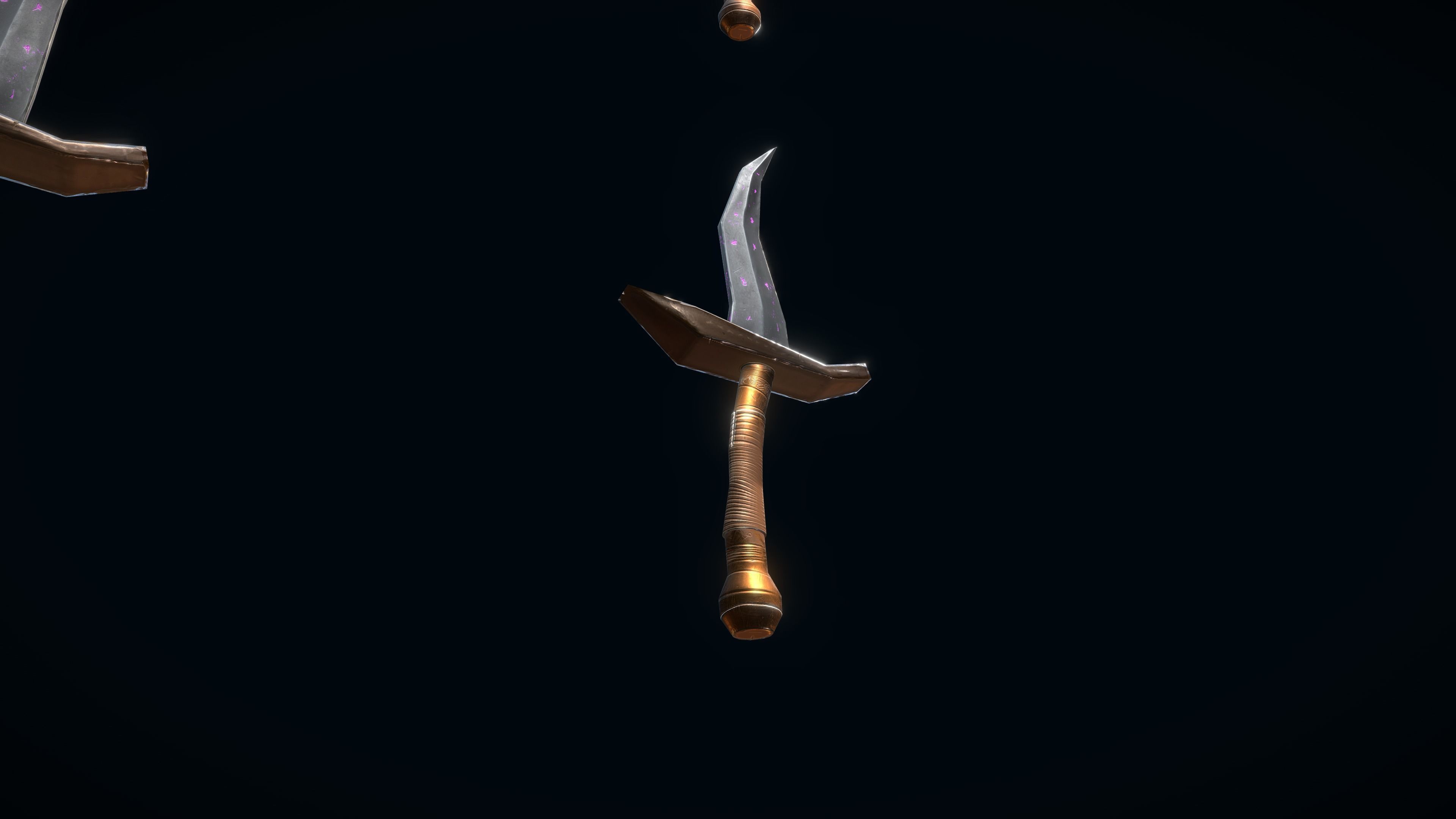 Stylized PBR Daggers Pack Low-poly 3D model_13