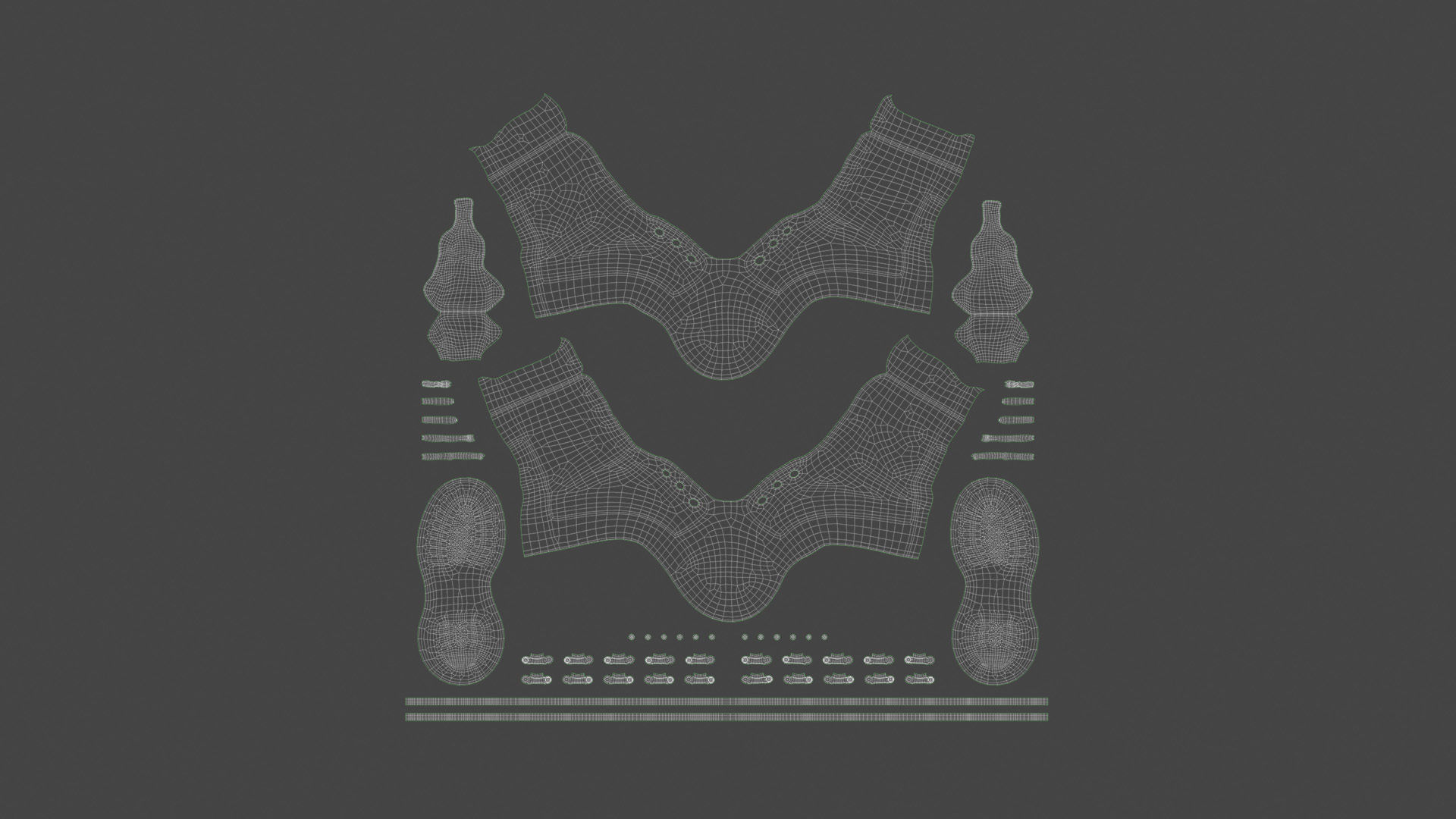 SHOE-004 Backward Walk Low-poly 3D model_10