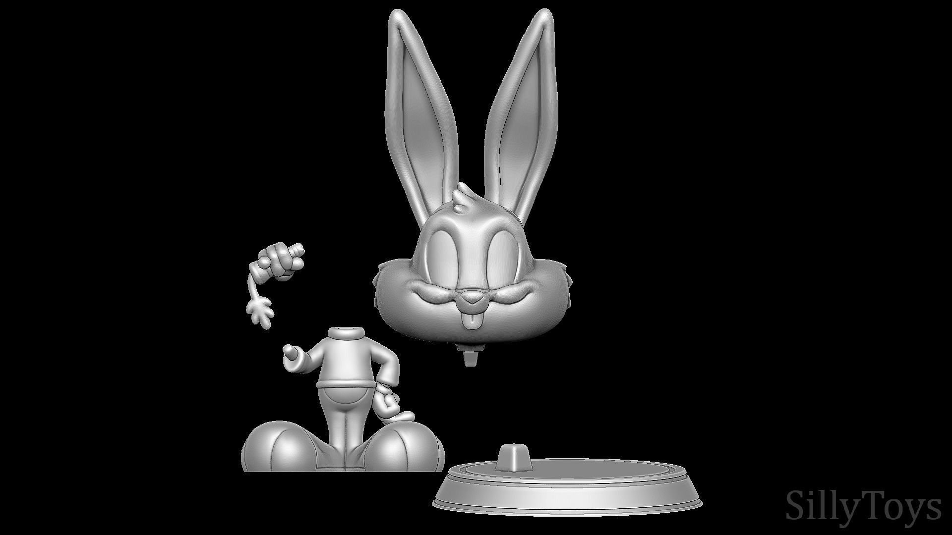 Buster Bunny and Babs Bunny - Tiny Toon Adventures 3D print model_1