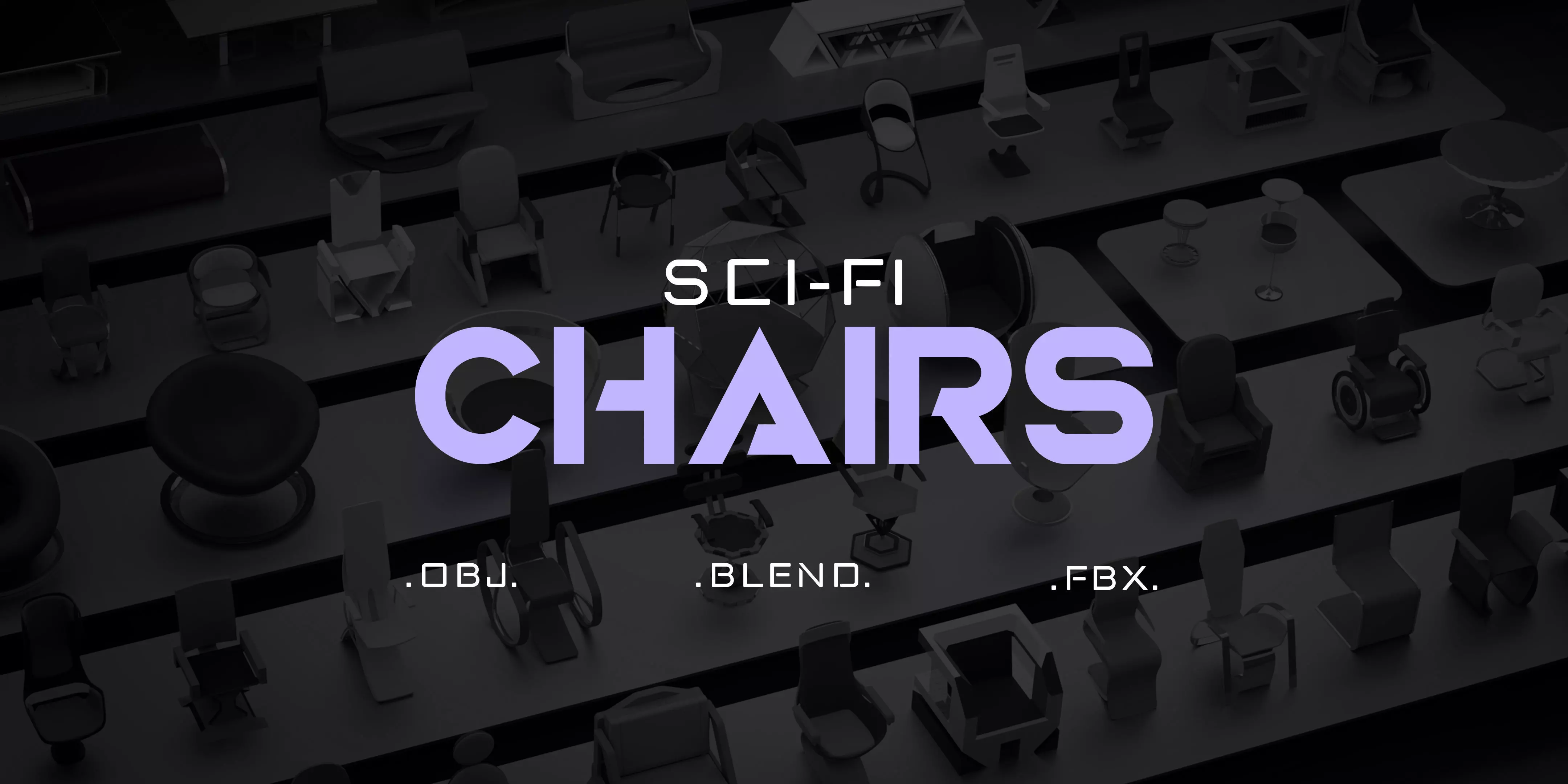 SCI-FI Chairs Low-poly 3D model_0