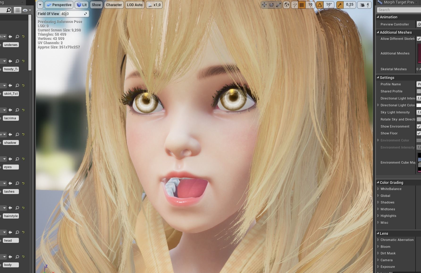 Girl And Bear - Game Ready 3D model Low-poly 3D model_21