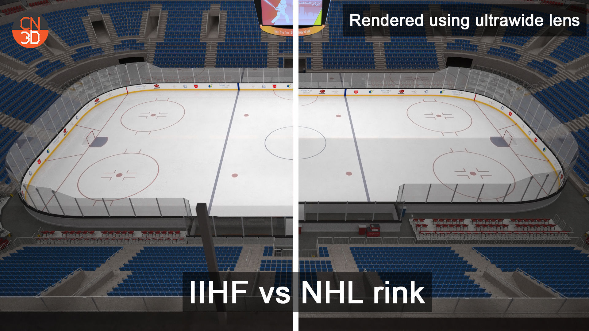 Basketball - NHL - IIHF Ice Hockey arena 3D Model Collection_8