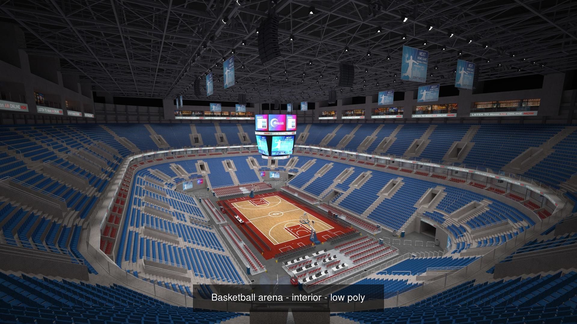 Basketball - NHL - IIHF Ice Hockey arena 3D Model Collection_1