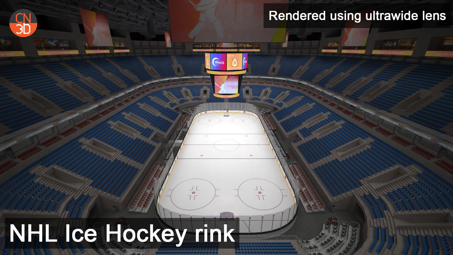 Basketball - NHL - IIHF Ice Hockey arena 3D Model Collection_5