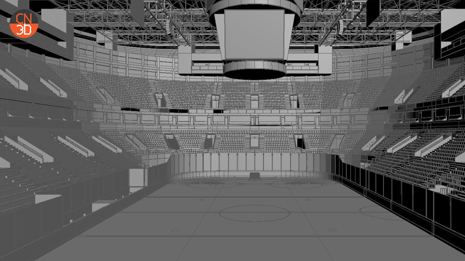 Basketball - NHL - IIHF Ice Hockey arena 3D Model Collection_17