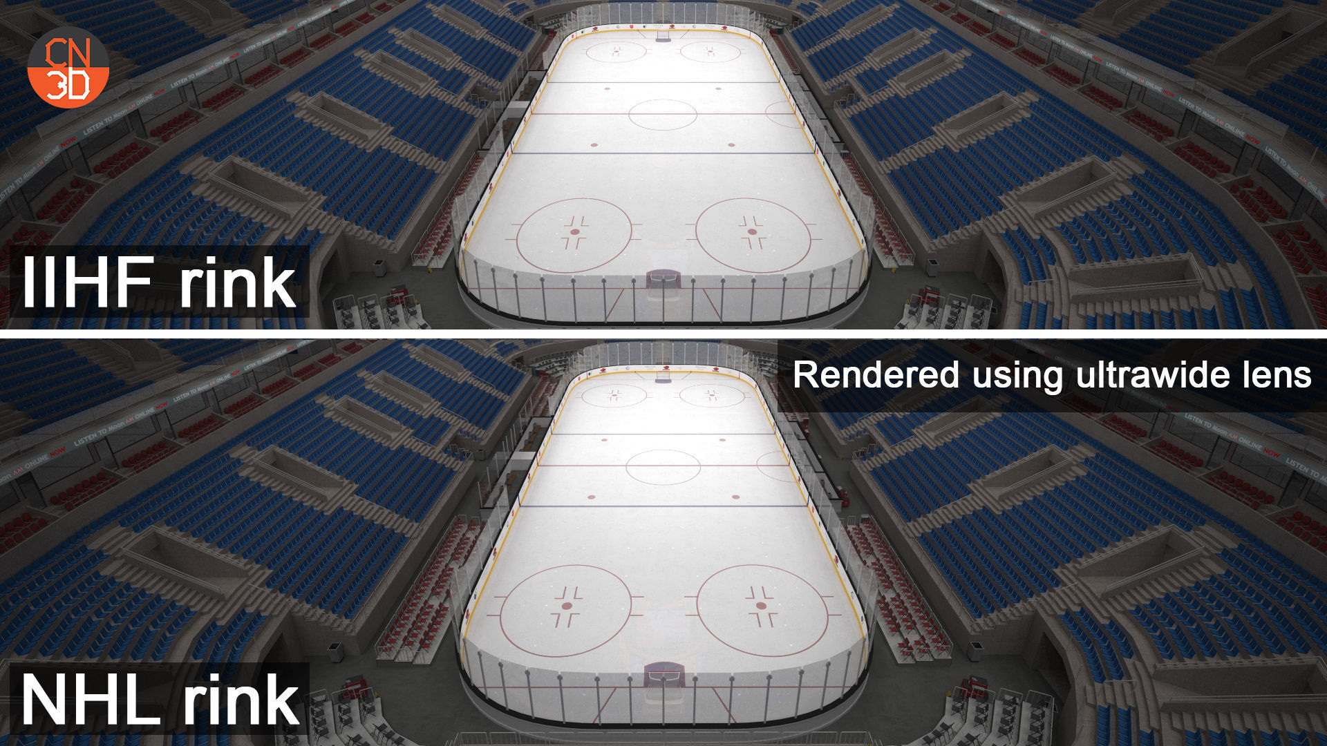 Basketball - NHL - IIHF Ice Hockey arena 3D Model Collection_7