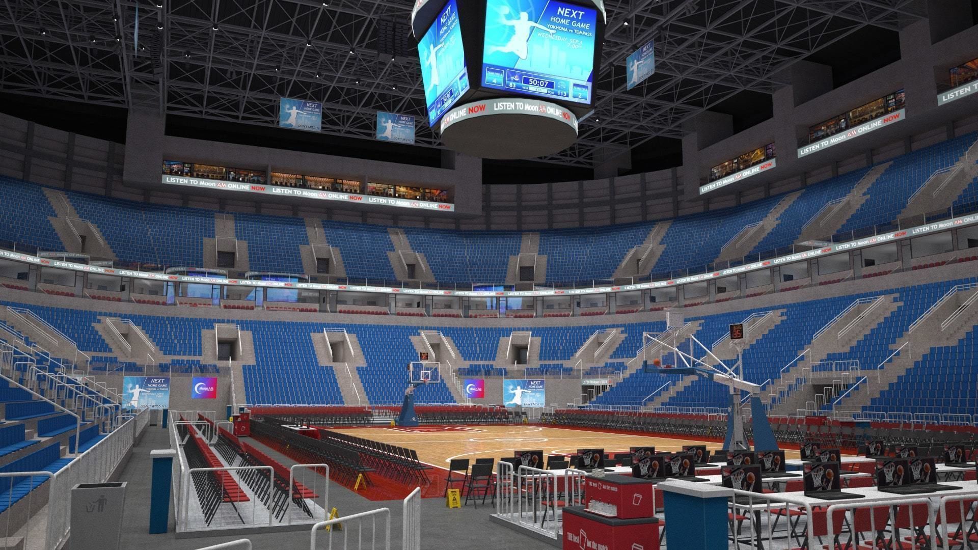 Basketball - NHL - IIHF Ice Hockey arena 3D Model Collection_10